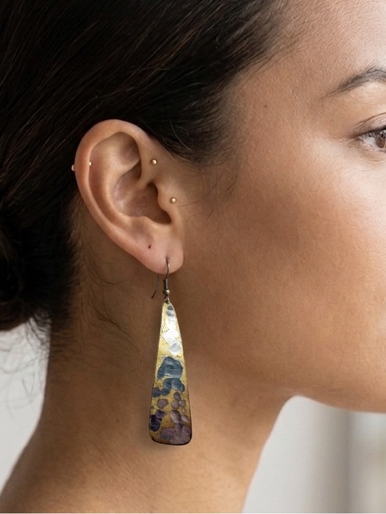 Jewelry - Gold & Silver Metal Dangling Earrings